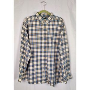 Vintage 90s C.C. Filson Shirt Men's XXL Blue Plaid Button Down Cotton Gorpcore
